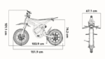 Elektrická cross motorka rozmer