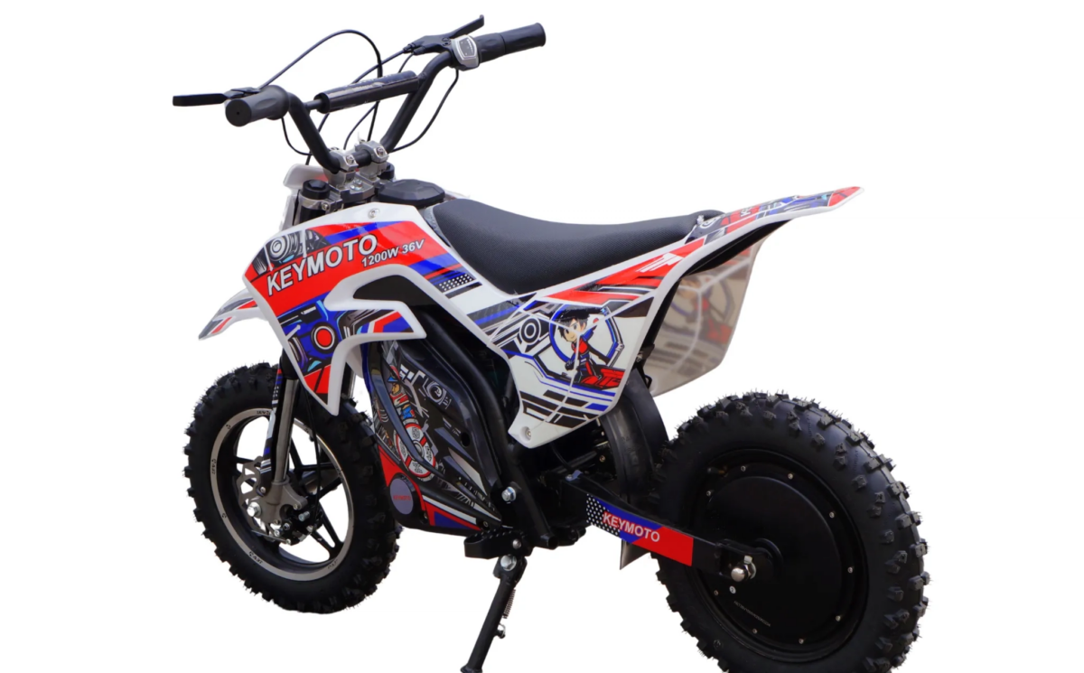 Detská elektrická cross motorka KEYMOTO – bočný pohľad