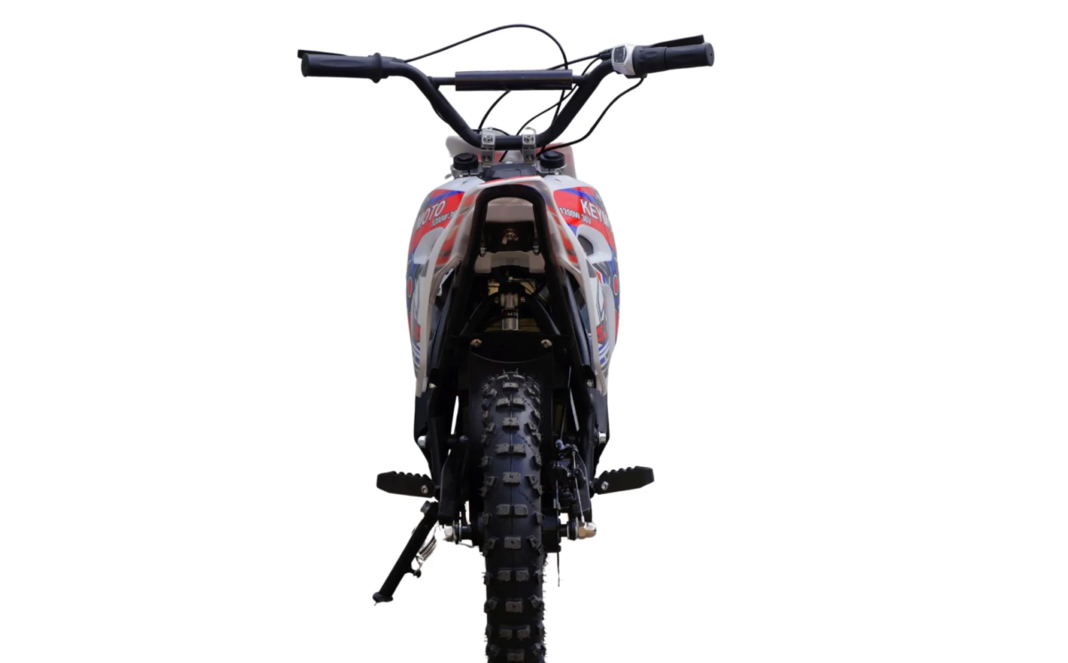 Detská elektrická cross motorka KEYMOTO – pohľad zo zadu